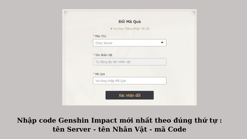 Cách nhập code Genshin Impact nhanh nhất 3